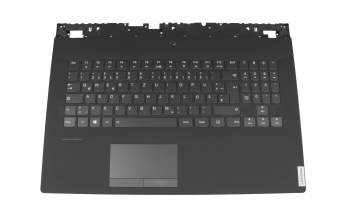 Teclado incl. topcase DE (alemán) negro/negro con retroiluminacion original para Lenovo Legion Y540-17IRH-PG0 (81T3)