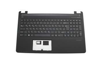 Teclado incl. topcase DE (alemán) negro/negro incluyendo flechas rojas WASD original para Medion Erazer P6661 (D15SHN)