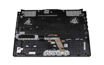 Teclado incl. topcase DE (alemán) negro/transparente/negro con retroiluminacion original para Asus TUF Gaming F15 FX506LHB