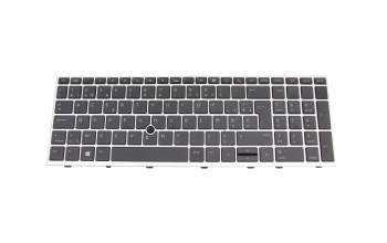 V162826DK1 BE teclado original Sunrex BE (belga) negro/plateado con retroiluminacion y mouse-stick