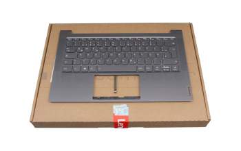 WDFB4BLS5TALV5018R00653 teclado incl. topcase original Lenovo DE (alemán) gris/canaso con retroiluminacion