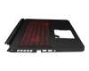 01704F7BK201 teclado incl. topcase original Acer CH (suiza) negro/rojo/negro con retroiluminacion GTX1650