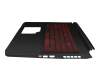 01704F7BK201 teclado incl. topcase original Acer CH (suiza) negro/rojo/negro con retroiluminacion GTX1650