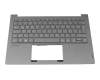 01900071 teclado incl. topcase original Lenovo DE (alemán) gris/canaso con retroiluminacion