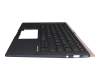 0KN1-5Z1GE13 teclado incl. topcase original Pegatron DE (alemán) negro/azul con retroiluminacion