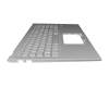 0KN1-734GE teclado incl. topcase original Asus DE (alemán) plateado/plateado