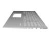 0KN1-734GE teclado incl. topcase original Asus DE (alemán) plateado/plateado