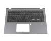 0KN1-7L1GE13 teclado incl. topcase original Pegatron DE (alemán) negro/canaso