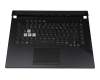 0KN1-8T2GE11 teclado incl. topcase original Asus DE (alemán) negro/transparente/negro con retroiluminacion