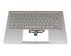 0KN1-A61GE13 teclado incl. topcase original Asus DE (alemán) plateado/plateado con retroiluminacion