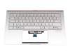 0KN1-A6GE13 R1.0 teclado incl. topcase original Asus DE (alemán) blanco/plateado con retroiluminacion