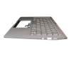 0KN1-A6GE13 R1.0 teclado incl. topcase original Asus DE (alemán) blanco/plateado con retroiluminacion