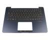 0KNB0-2627GE00 teclado incl. topcase original Asus DE (alemán) negro/azul con retroiluminacion