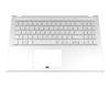 0KNB0-5114GE00 teclado incl. topcase original Asus DE (alemán) plateado/plateado