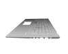 0KNB0-611AGE00 teclado incl. topcase original Asus DE (alemán) plateado/plateado