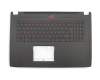 0KNB0-6615GE00 teclado incl. topcase original Asus DE (alemán) negro/negro con retroiluminacion