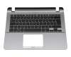 0KNB0-F126GE00 teclado incl. topcase original Asus DE (alemán) negro/plateado