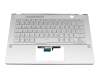 0KNR0-2617GE00 teclado incl. topcase original Asus DE (alemán) plateado/plateado con retroiluminacion