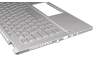 0KNR0-2617GE00 teclado incl. topcase original Asus DE (alemán) plateado/plateado con retroiluminacion