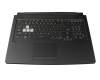 0KNR0-681WUS00 teclado incl. topcase original Asus US (Inglés) negro/transparente/canaso con retroiluminacion