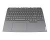 0N7K teclado incl. topcase original Lenovo US (Inglés) gris/canaso con retroiluminacion