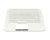 6B.C4HN1.009 teclado incl. topcase original Acer DE (alemán) blanco/blanco con retroiluminacion