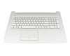 L92789-BG1 teclado incl. topcase original HP SF (suiza-francés) plateado/plateado (DVD)