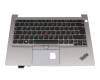 10A27402000R3 teclado incl. topcase original Lenovo DE (alemán) negro/plateado con retroiluminacion y mouse stick