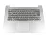 12433996 teclado incl. topcase original Lenovo DE (alemán) gris/plateado