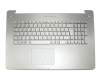 13N0-PTA0211 teclado incl. topcase original Asus SF (suiza-francés) plateado/plateado con retroiluminacion