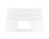 13N0-SZM0101 teclado incl. topcase original Asus DE (alemán) blanco/blanco