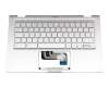 13N1-7EA0231 teclado incl. topcase original Asus DE (alemán) plateado/plateado con retroiluminacion