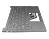 20A3XK240106 teclado incl. topcase original Lenovo DE (alemán) gris/canaso con retroiluminacion