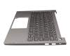 460.0M502.0001 teclado incl. topcase original Lenovo UK (Inglés) gris/canaso con retroiluminacion