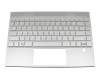 460G9040003 teclado incl. topcase original HP DE (alemán) plateado/plateado con retroiluminacion