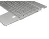 460G9040003 teclado incl. topcase original HP DE (alemán) plateado/plateado con retroiluminacion