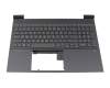 46G3MTA0AKB teclado incl. topcase original HP FR (francés) plateado/negro con retroiluminacion