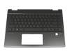 490-0GG07.BP0G teclado incl. topcase original HP DE (alemán) negro/negro con retroiluminacion