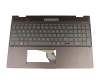 4AX35TATP00-ZCP teclado incl. topcase original HP DE (alemán) antracita/canaso con retroiluminacion