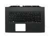 535005D7KC01 teclado incl. topcase original Acer DE (alemán) negro/negro con retroiluminacion