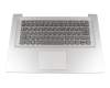 5CB0N79550 teclado incl. topcase original Lenovo DE (alemán) gris/plateado con retroiluminacion