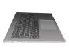 5CB0Q09675 teclado incl. topcase original Lenovo DE (alemán) gris/plateado con retroiluminacion