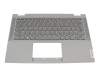 5CB0Y85314 teclado incl. topcase original Lenovo DE (alemán) gris/canaso con retroiluminacion