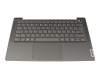 5CB1C13390 teclado incl. topcase original Lenovo DE (alemán) gris oscuro/canaso con retroiluminacion