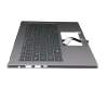 6B.A2RN8.020 teclado incl. topcase original Acer DE (alemán) plateado/plateado con retroiluminacion