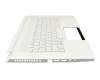 6B.C4HN1.009 teclado incl. topcase original Acer DE (alemán) blanco/blanco con retroiluminacion