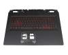 6BQG1N2014 teclado incl. topcase original Acer DE (alemán) negro/negro con retroiluminacion