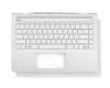 71NFK132060 teclado incl. topcase original HP DE (alemán) plateado/plateado con retroiluminacion