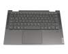 8SSN20Q40661 teclado incl. topcase original Lenovo DE (alemán) gris/canaso con retroiluminacion