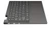 8SSN20Q40661 teclado incl. topcase original Lenovo DE (alemán) gris/canaso con retroiluminacion